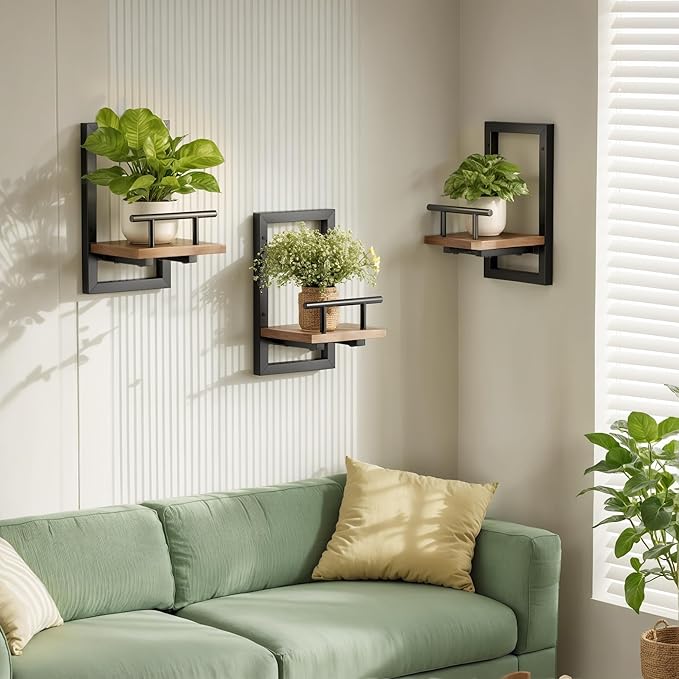 bosbo Floating Shelves for Wall, Plant Shelf Indoor, Wall Planters for Indoor - Image 2