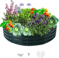 Durable Round Steel Raised Garden Bed Painted by zbzbml