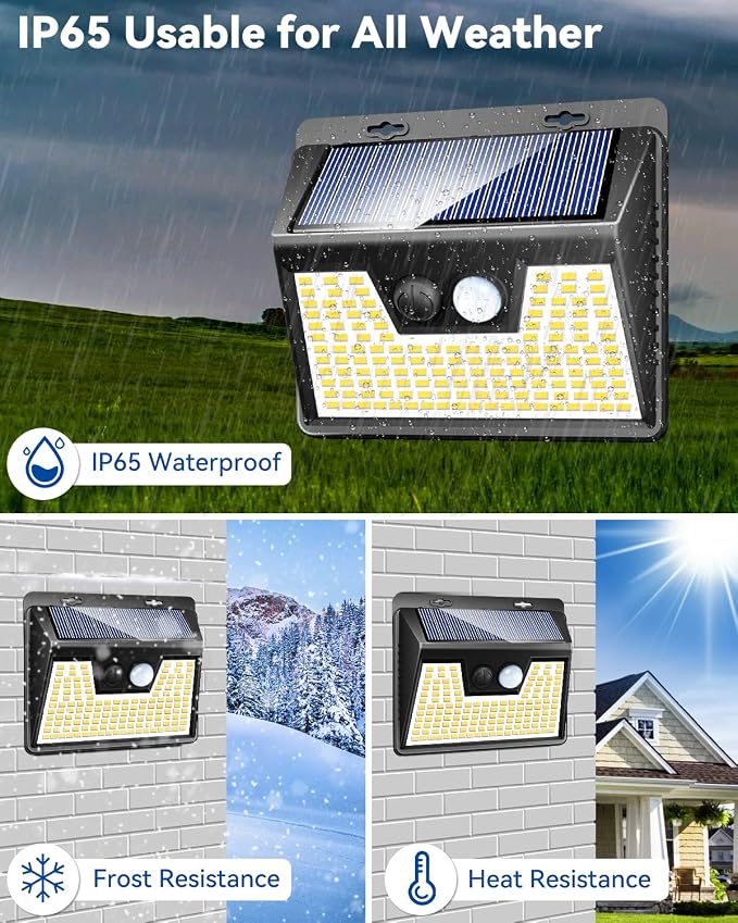 Peasur Solar Lights Outdoor Waterproof, Solar Security Fence Lights - Image 4