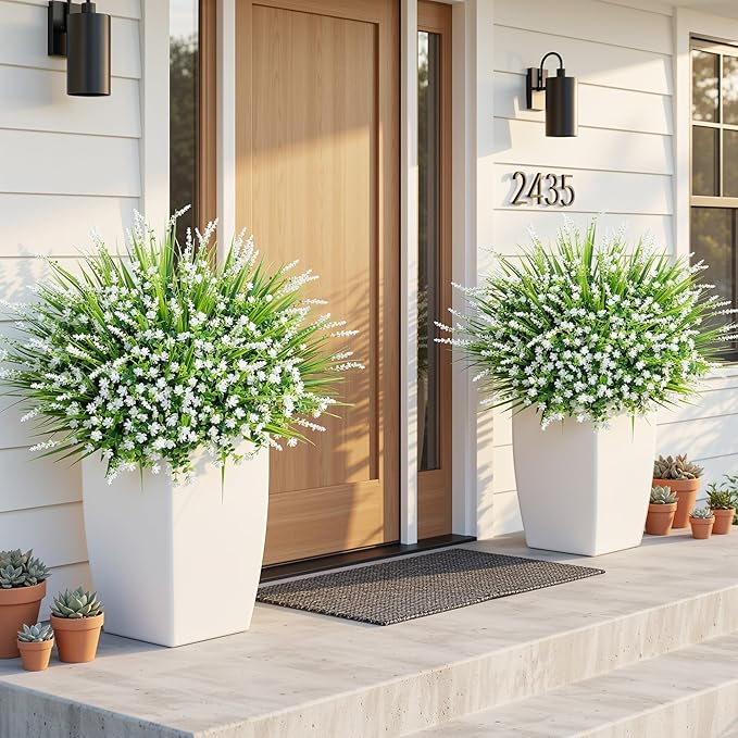 HyeFlora 20 Bundles Artificial Fake Outdoor Plants Flowers - Image 6
