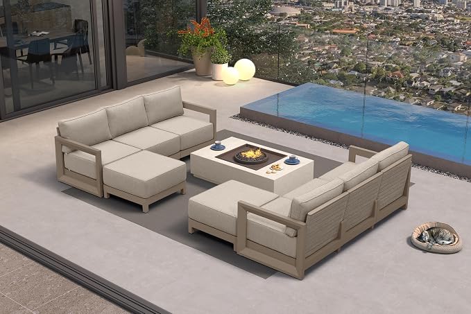 PURPLE LEAF Patio Furniture Set L-shaped Outdoor Couch by Unknown