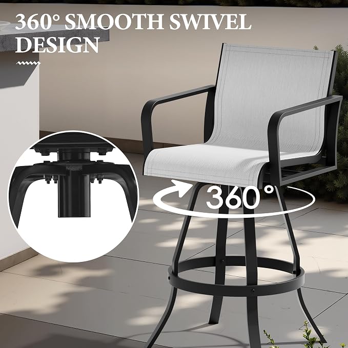 Crestlive Products Outdoor Swivel Bar Stools - Image 4