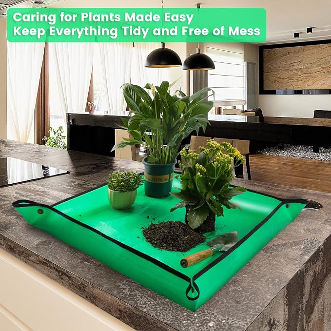 Repotting Mat for Indoor Plant Transplanting Control Mess, 26.8"X26.8" - Image 3