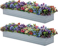 2 Pack 6x1.5x1FT Galvanized Raised Garden Bed Kit, Outdoor Metal Planter Box by Meberam
