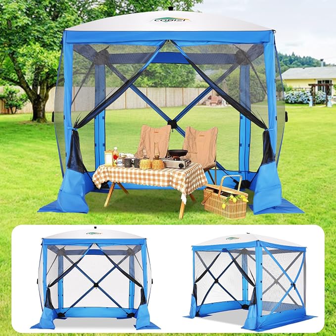 COBIZI 6x6 FT Pop up Gazebo Tent, Waterproof Instant Screen by COBIZI