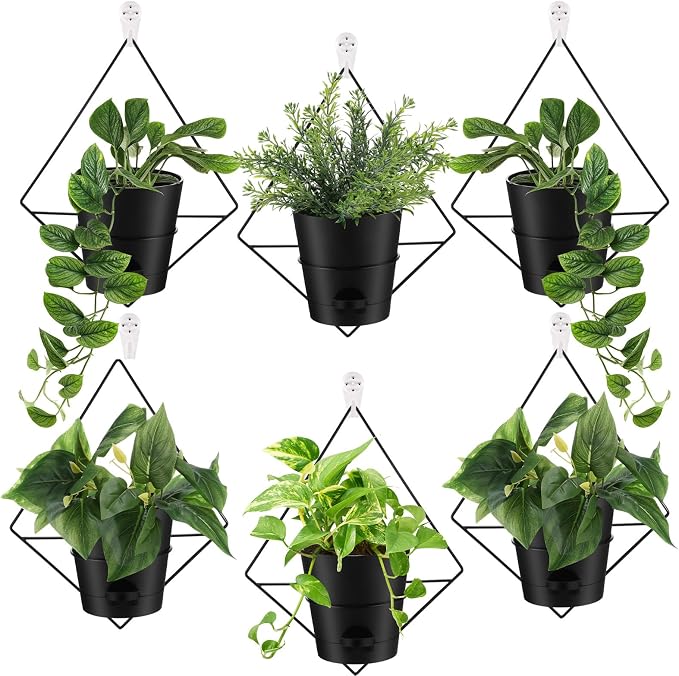 Baderke 6 Sets Wall Planters for Indoor Plants Hanging Wall Planter by Baderke