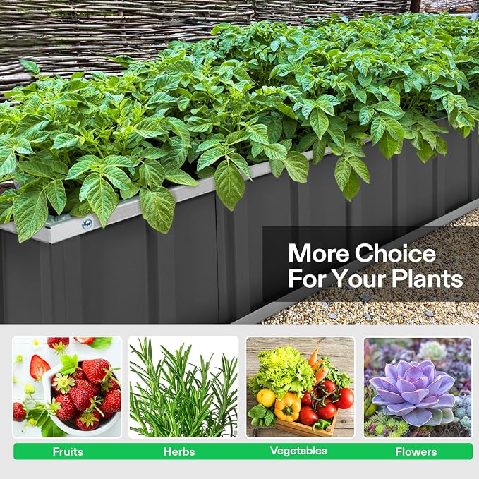 VIVOSUN 3-Tier Metal Raised Garden Bed, Vegetables and Herbs - Image 7