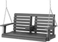 KINGYES Outdoor Hanging Porch Swing, 2 Seat Patio Chair by KINGYES