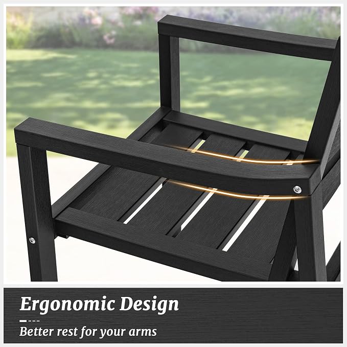 HDPS Outdoor Dining Chairs Set of 6, Patio Dining Chairs - Image 5
