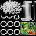 250 Pcs Tomato Clips, Plant Support Clips and J Tomato Hooks, Plastic Trellis by Unves