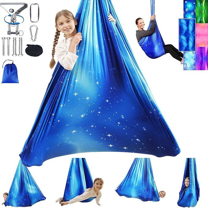 Sensory Swing for Kids and Adults Indoor & Outdoor Double Layer Therapy Cuddle by Heyfriday