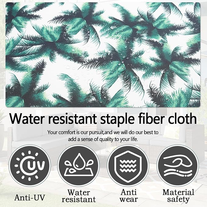 14Pcs Outdoor Cushion Covers Replacement Washable Waterproof UV w/Zipper - Image 4