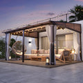 COVERONICS 12' x 14' Aluminum Frame Lean-to Gazebo, Wall-Mounted Polycarbonate by COVERONICS