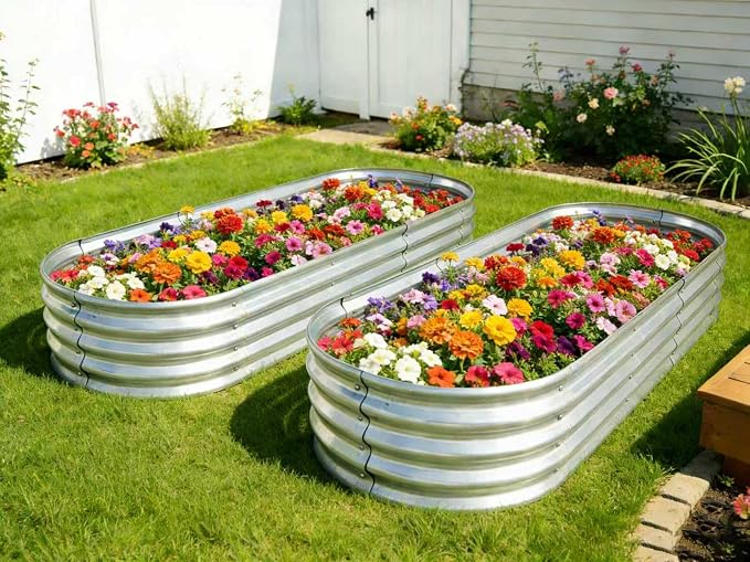 6 ft x 2 ft Raised Garden Bed Metal Elevated Planter - Image 5