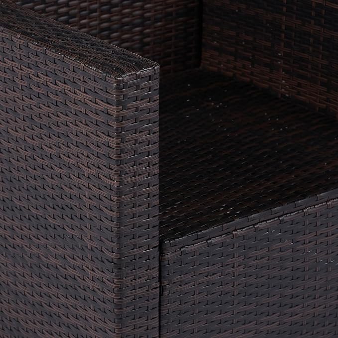 Outsunny 4 Piece Wicker Patio Furniture Set - Image 7