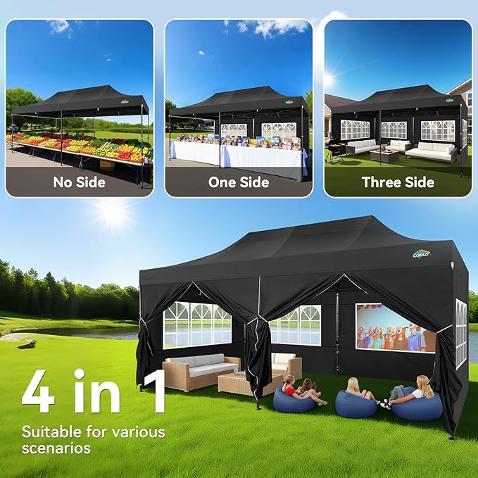 COBIZI 10x20 Pop up Canopy Tent Heavy Duty - Image 2