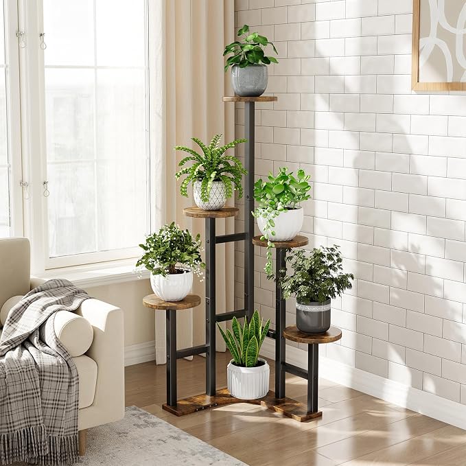 Corner Plant Stand Indoor, 6 Tiered Corner Plant Shelf Flower Stand - Image 2