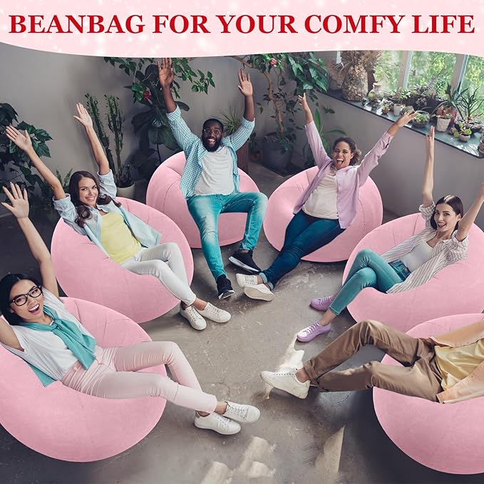 Realspring Inflatable Bean Bag Chairs Outdoor Blow up Camping Chairs Inflatable - Image 5