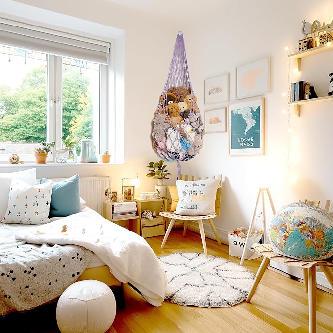 Upgrade Stuffed Animal Hammock Corner or Wall Hanging Net - Image 3