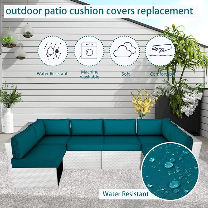 Outdoor Cushion Covers for Patio Furniture, Patio Cushion Covers Replacement - Image 5