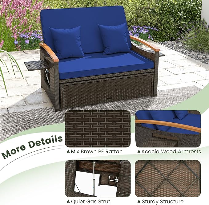 Tangkula Patio Rattan Daybed - Image 7