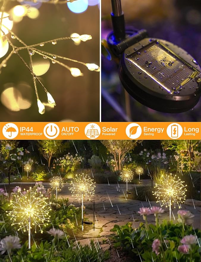 suddus Solar Garden Lights Outdoor Waterproof Decorative, Solar Fairy Lights - Image 5