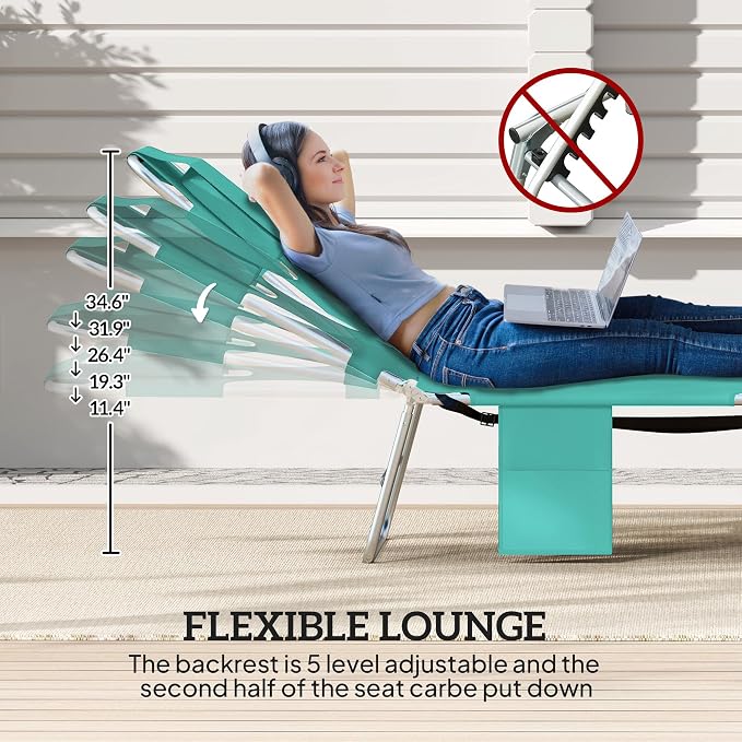 Outsunny Chaise Lounge Chair Outdoor - Image 4