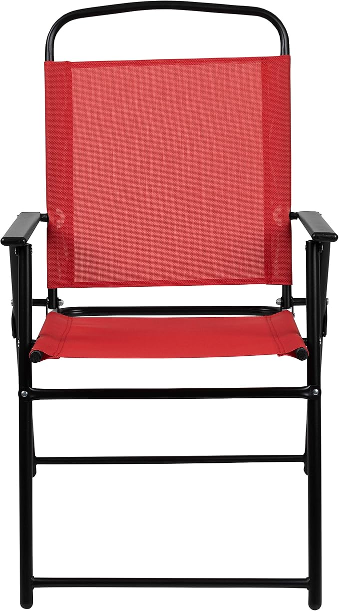 Flash Furniture Nantucket 6 Piece Red Patio Garden Set - Image 8