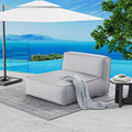 Outdoor 2 Person Bean Bag, Patio Chaise Lounge Chair Love Bed, Water-Resistant by OPEAK