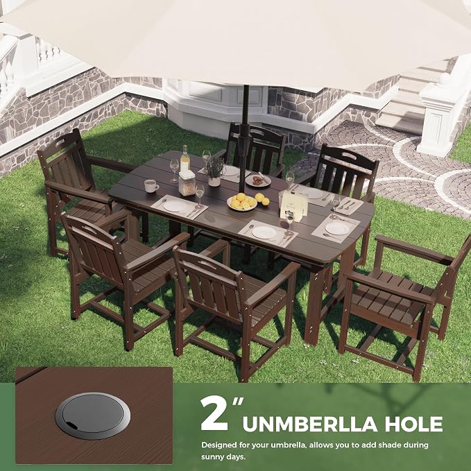 HDPE Outdoor Patio Dining Set - Image 5