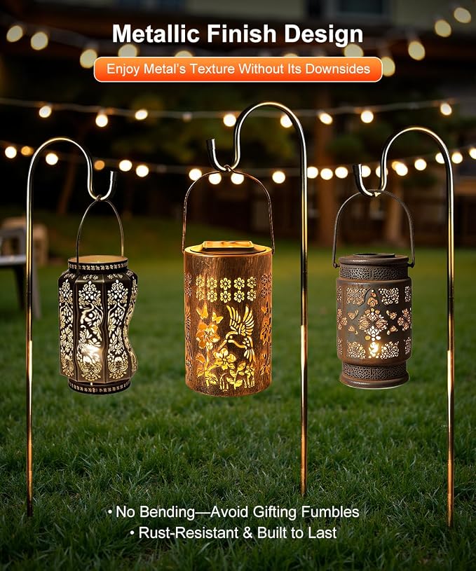 Hummingbird Solar Lanterns Outdoor Waterproof Garden Decor Birthday Gifts - Image 3