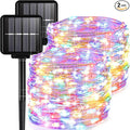 2 Pack Solar Fairy Lights Outdoor, 33 Feet 100 LEDs 8 Modes String Lights by ALENEY