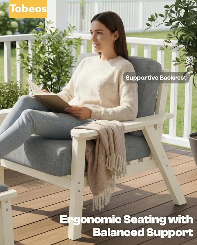 HDPE Patio Furniture Set 4 Seats, Outdoor Couch - Image 3
