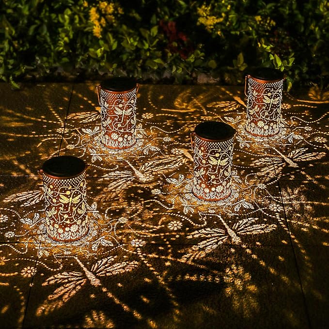 Dragonfly Solar Lanterns Outdoor Waterproof Hanging Solar Lights Dragonfly Gifts - Image 7