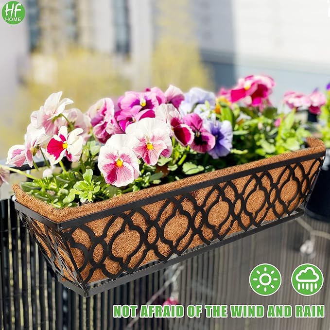 HFHOME 2Pcs 30" Trough Coco Fiber Replacement Liner, Natural 30 inches Window - Image 6