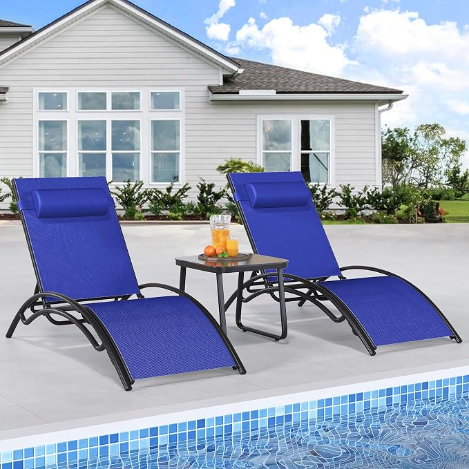 YITAHOME Outdoor Chaise Lounge Chair Set of 6, Pool Lounge Chairs - Image 9