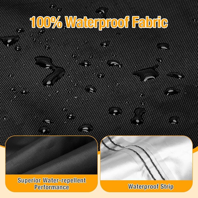 POMER Waterproof Round Patio Outdoor Table Cover, Bar Height Table and Chair - Image 4