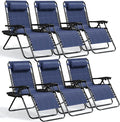 Nestl Zero Gravity Chairs Set of 6, Patio Lounge Chair Outdoor by Nestl