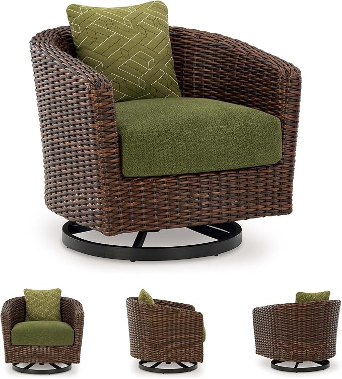 Signature Design by Ashley Horizon Hall Casual Outdoor Weather Resistant Swivel - Image 6