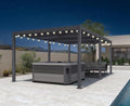 PURPLE LEAF Louvered Pergola w/Light 11' x 21' Aluminum Outdoor Pergola by Unknown