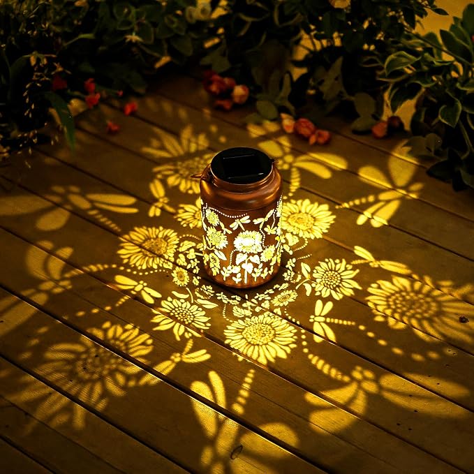 Sunflower Solar Lanterns Outdoor Waterproof Hanging Solar Lights, Birthday Gifts - Image 3