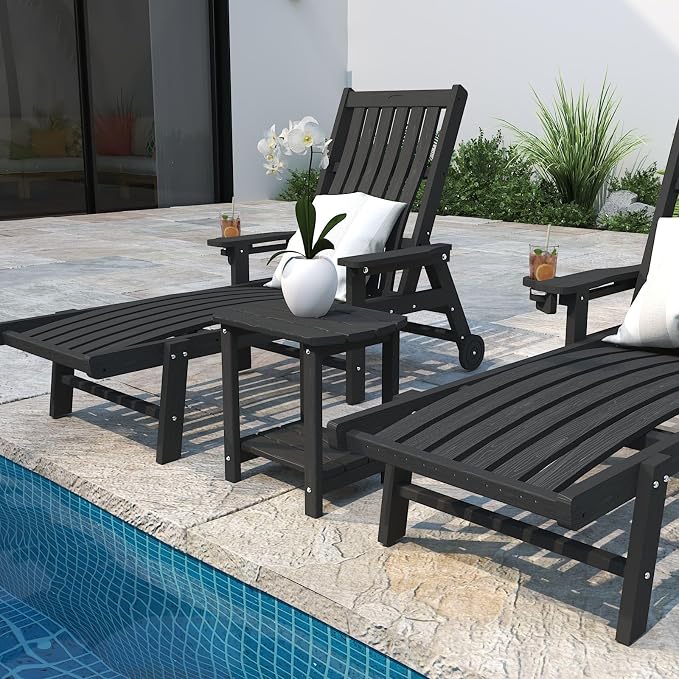 Adirondack Outdoor Side Table, 2-Tier Sturdy Patio End Table Weather Resistant - Image 6