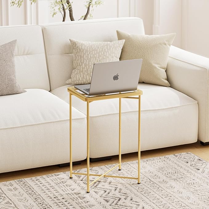 Garden 4 you Small Side Table, Glass End Table Set of 2, Mini Bedside Table - Image 7