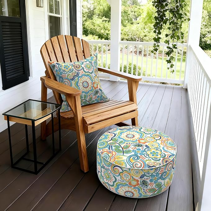 LVTXIII Outdoor/Indoor Inflatable Stool Ottoman, All Weather Patio Footrest Pouf - Image 2