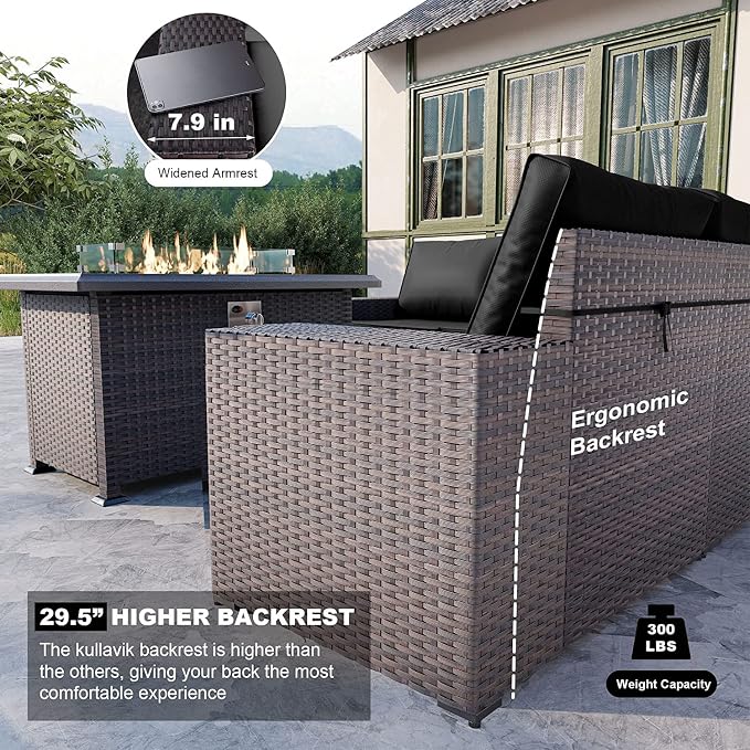 Kullavik 7 Pieces Outdoor Patio Furniture Set - Image 2