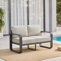 CHITA Aluminum Outdoor Loveseat Sofa, Patio Furniture by CHITALIVING