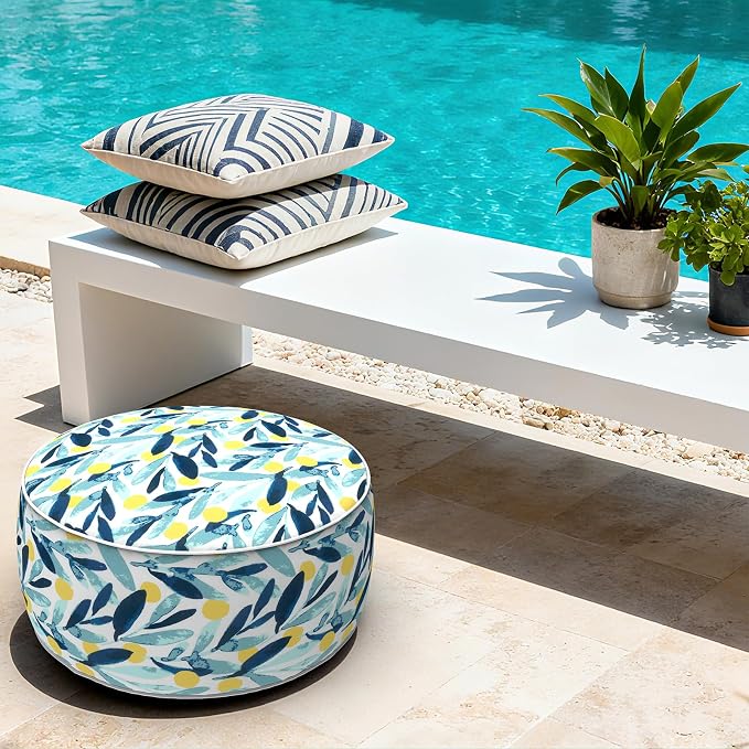 LVTXIII Outdoor/Indoor Inflatable Stool Ottoman, All Weather Patio Footrest Pouf - Image 6