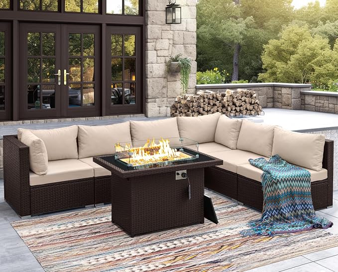 NICESOUL 7 Piece Outdoor Patio Furniture Set - Image 2