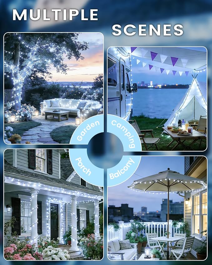 OZS 4 Pack 320LED Solar String Lights - Image 6