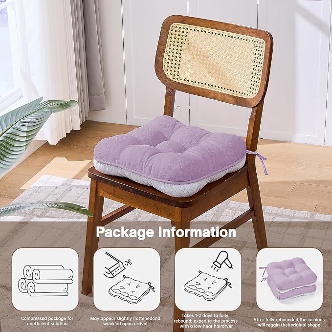 BETU Chair Cushions for Dining Chairs Set of 6, 3.5" Thick Kitchen Table Chair - Image 7